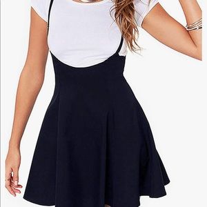 Black Skater Skirt with Straps